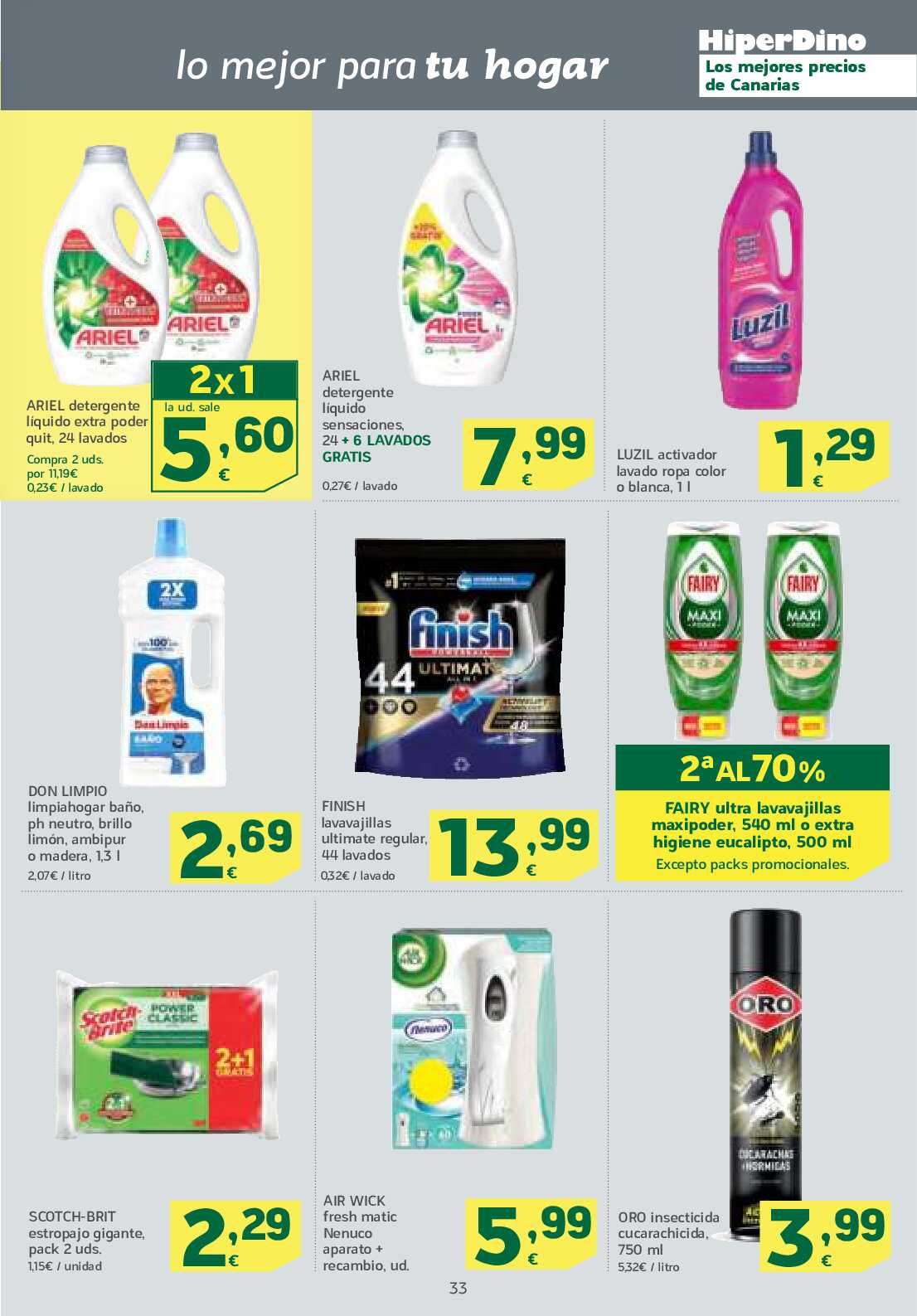 Folleto ofertas quincenal HiperDino. Página 33