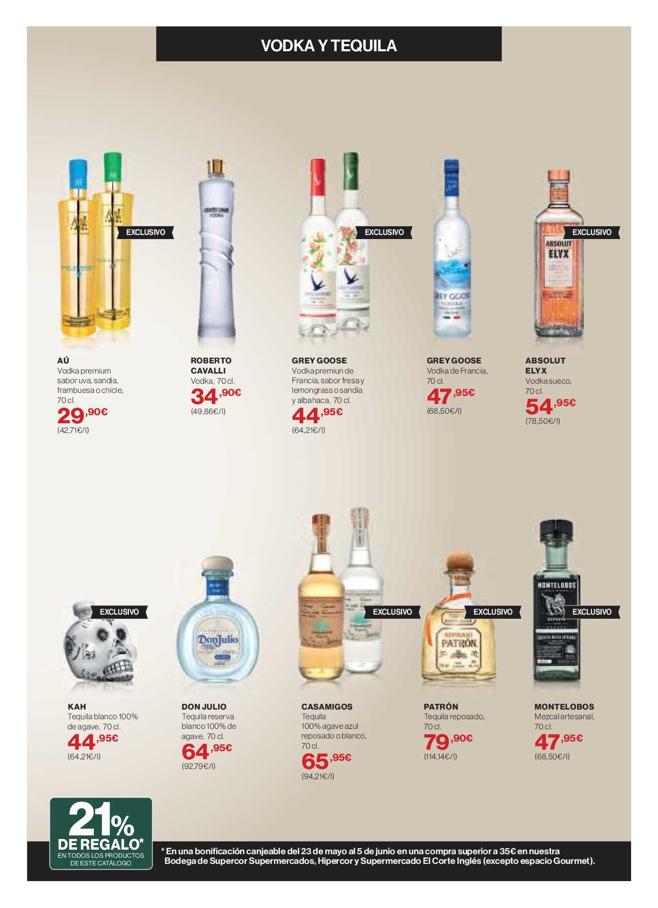 Catálogo de vinos Hipercor. Página 21