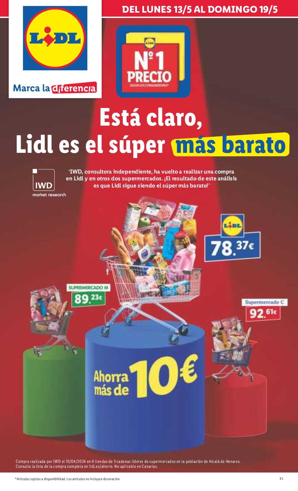Folleto semanal Lidl. Página 01