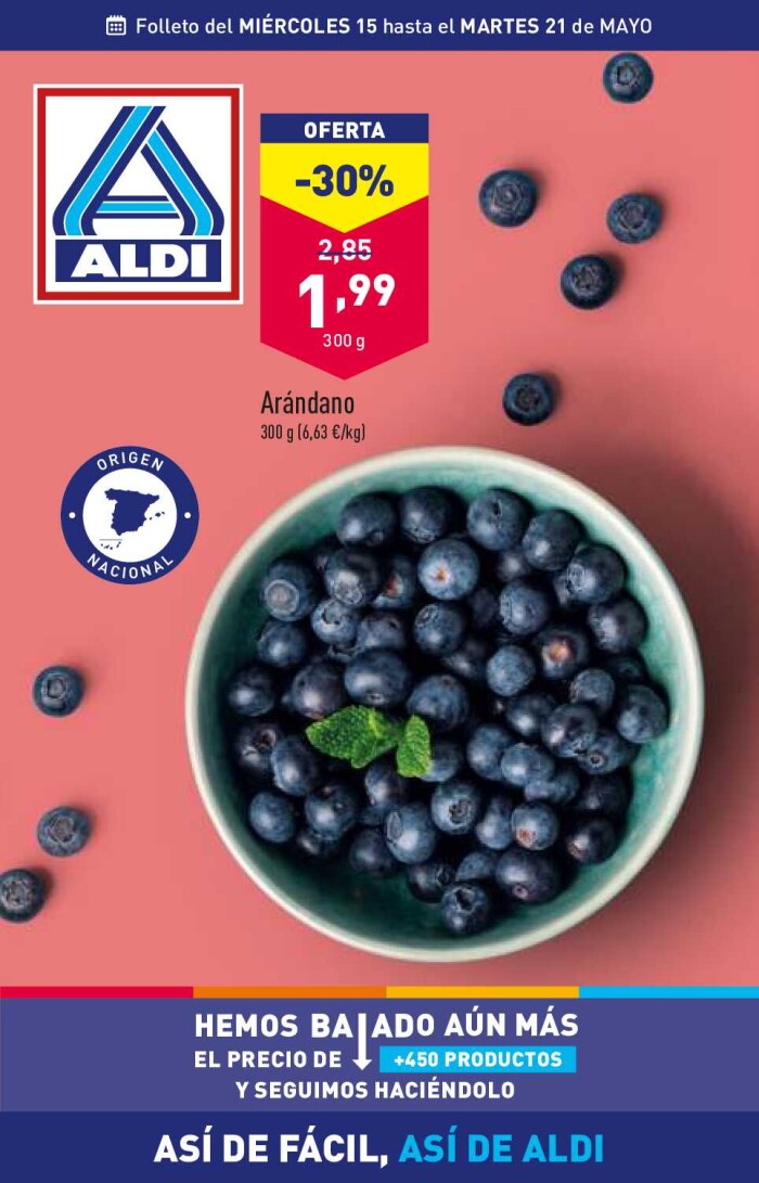Ofertas semanales Aldi. Página de portada
