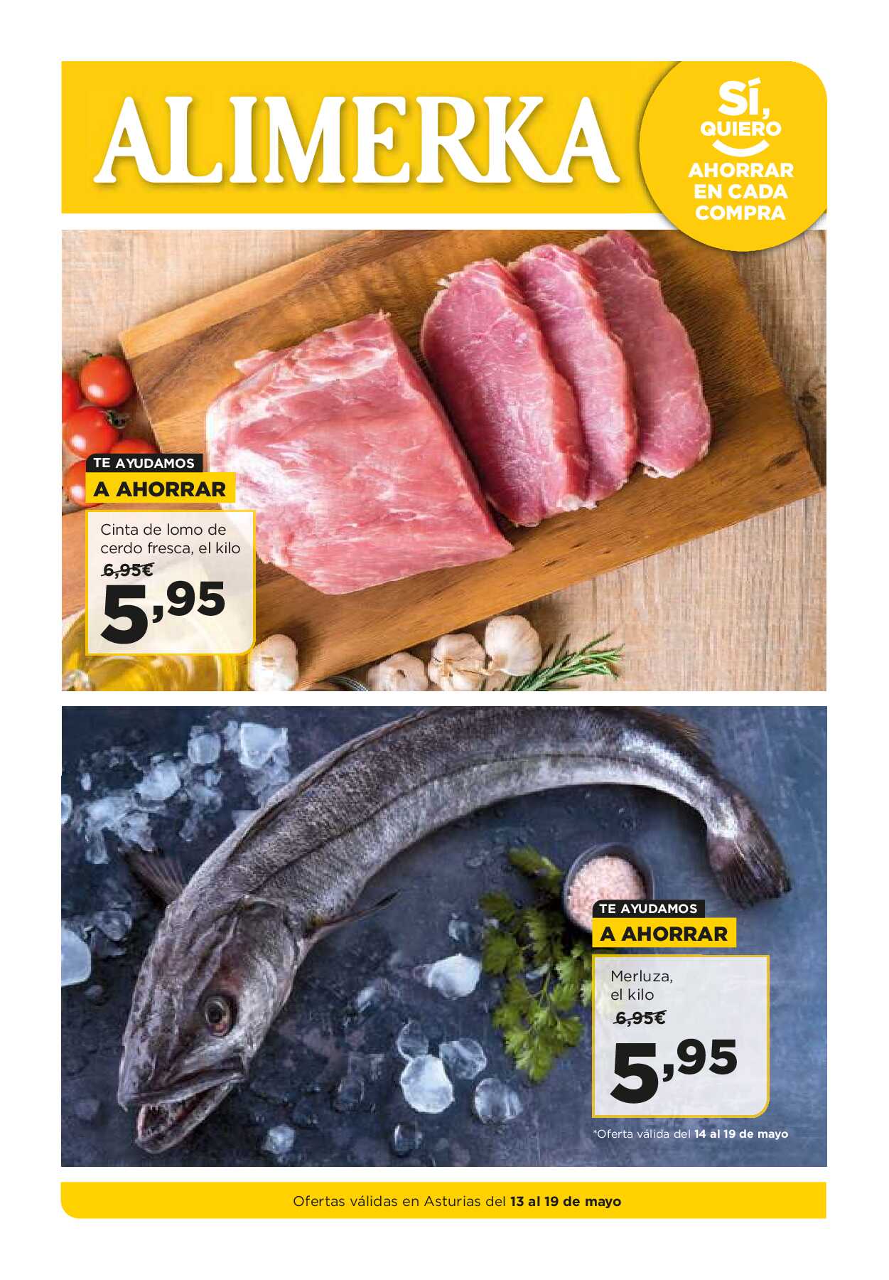 Folleto semanal Alimerka. Página 01