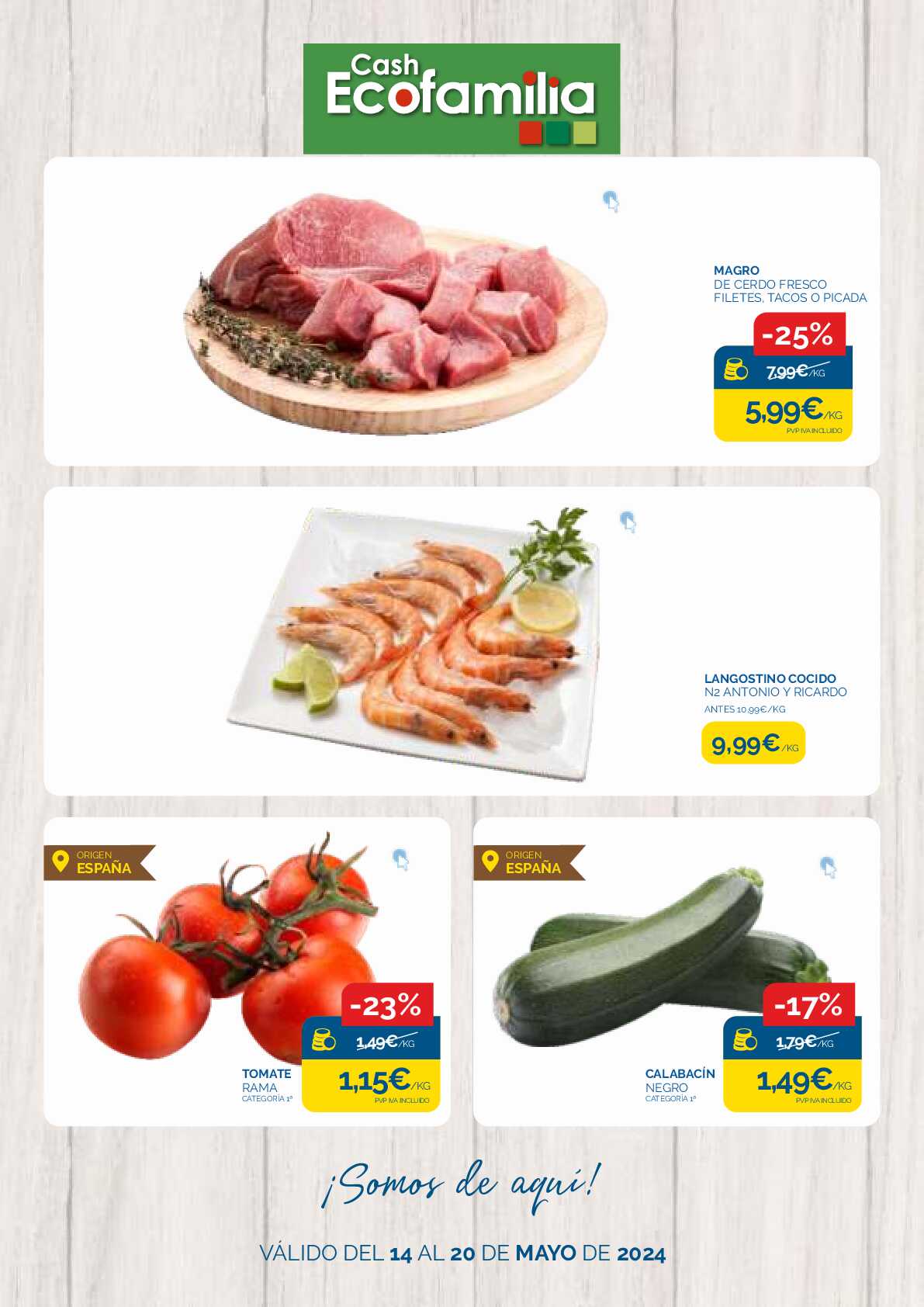 Ofertas semanales Cash Ecofamilia. Página 01