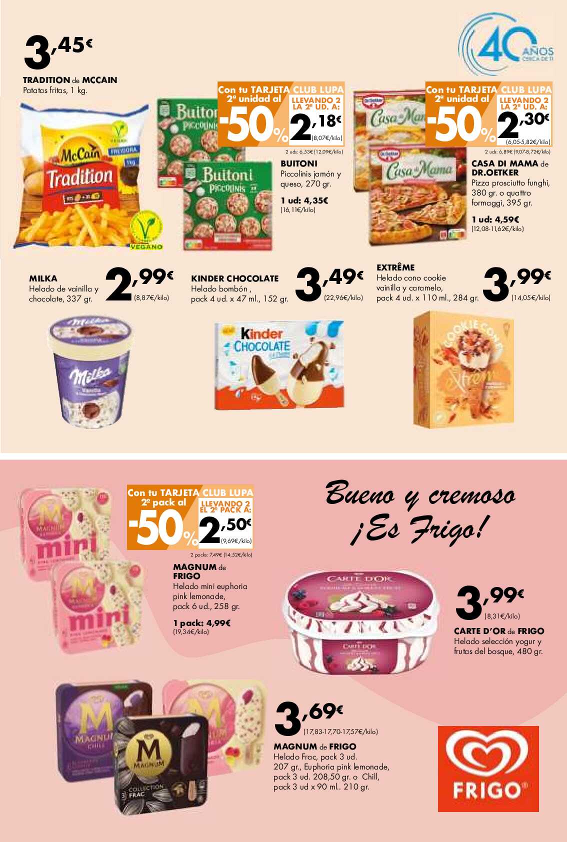 Ofertas 40 amiversario Lupa. Página 07