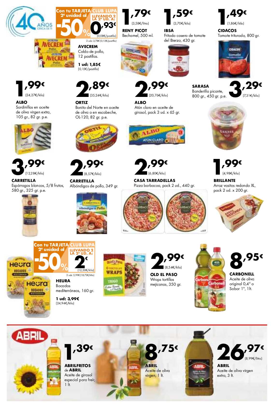 Ofertas 40 amiversario Lupa. Página 08