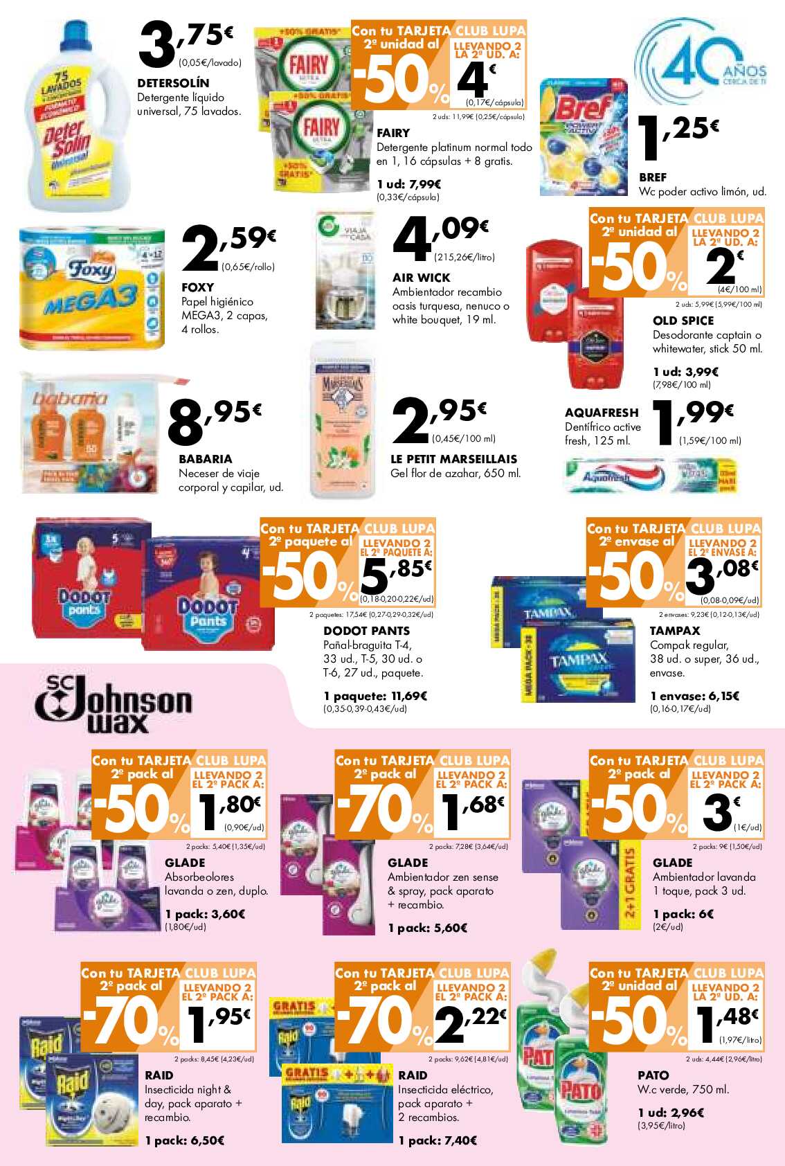 Ofertas 40 amiversario Lupa. Página 13