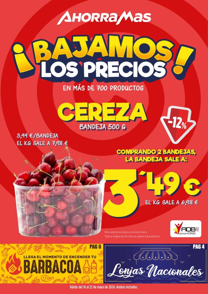 Bajamos los precios en más de 700 productos Ahorramas. Página de portada