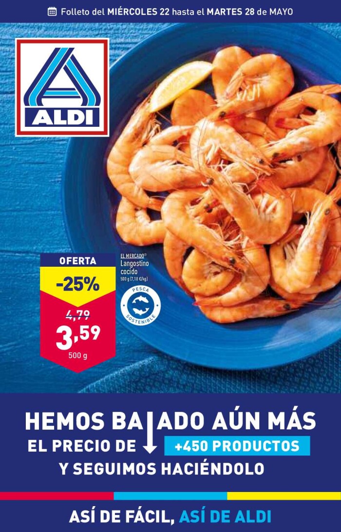 Ofertas semanales Aldi. Página de portada