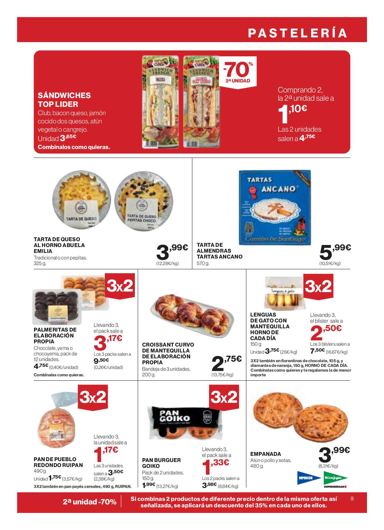 Catálogo ofertas 3x2 Hipercor. Página 09