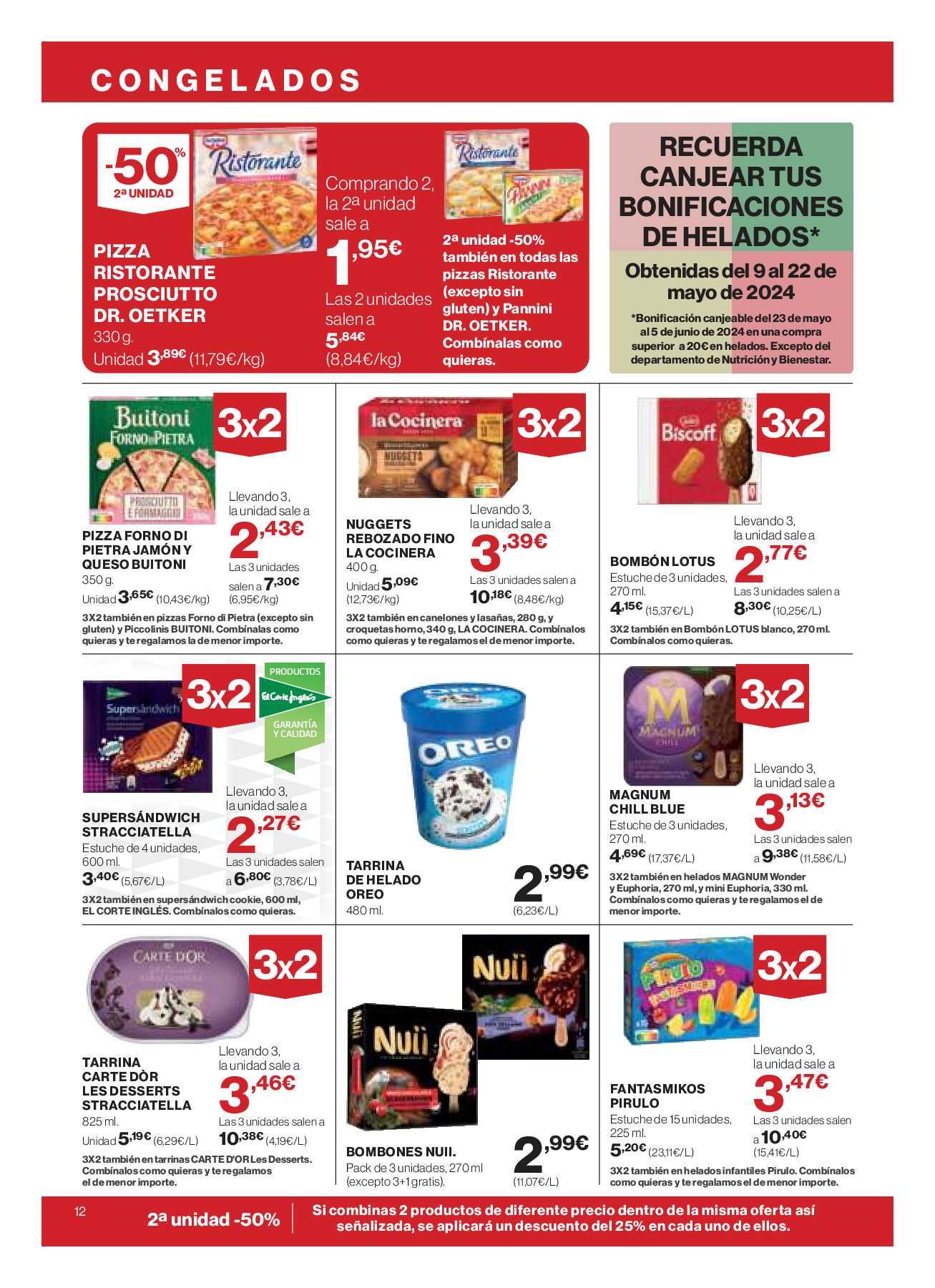 Catálogo ofertas 3x2 Hipercor. Página 12