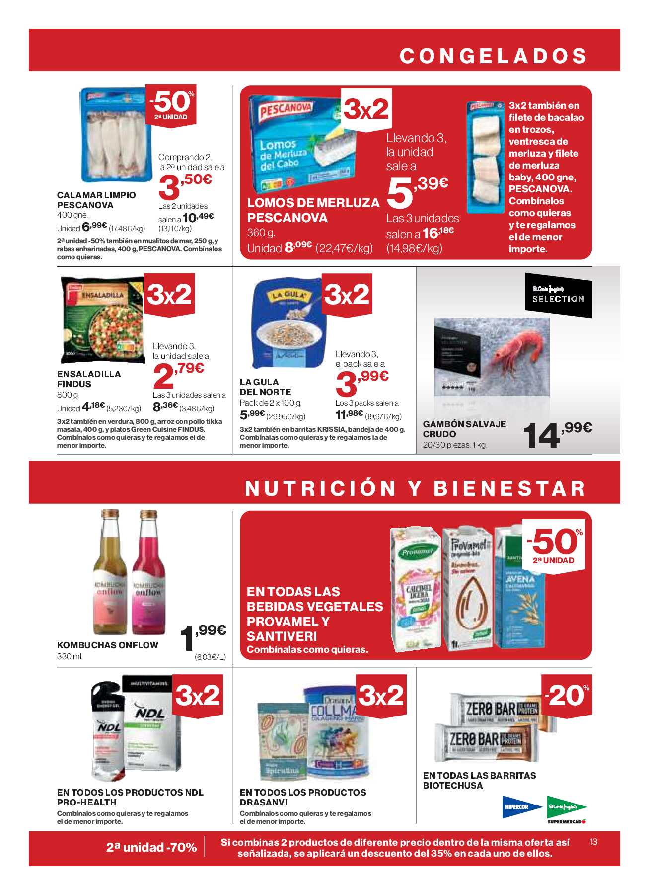 Catálogo ofertas 3x2 Hipercor. Página 13