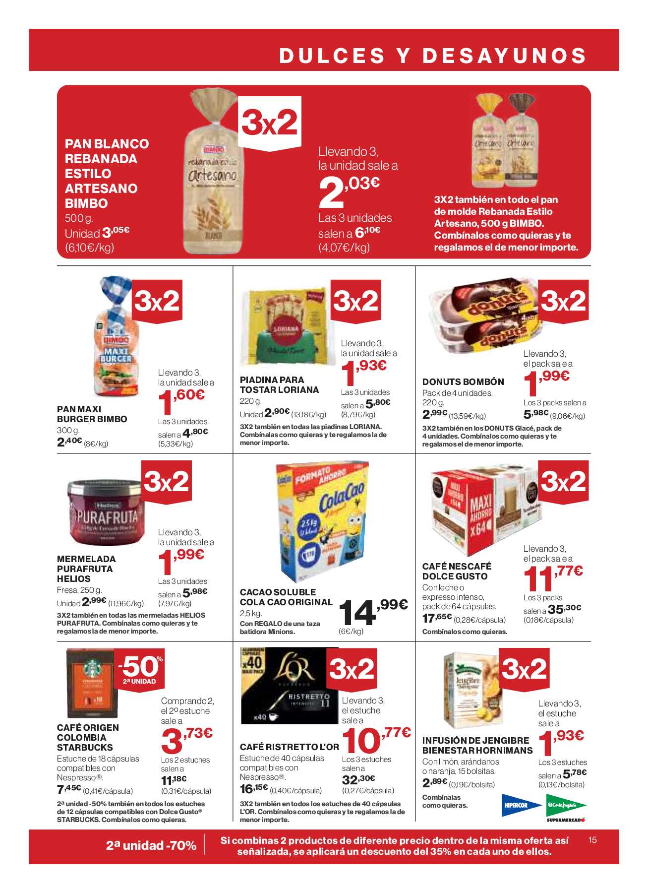Catálogo ofertas 3x2 Hipercor. Página 15