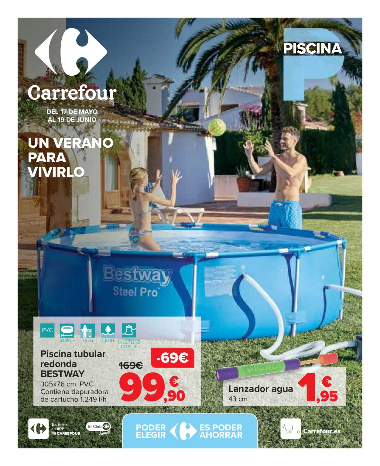 Catálogo piscinas y jardín Carrefour. Página 01