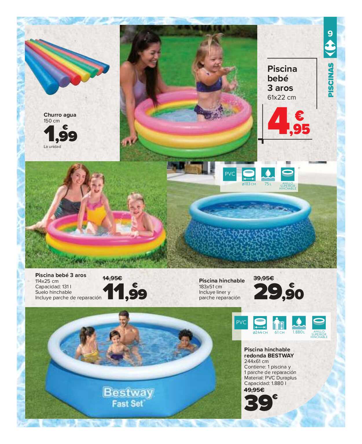 Catálogo piscinas y jardín Carrefour. Página 09