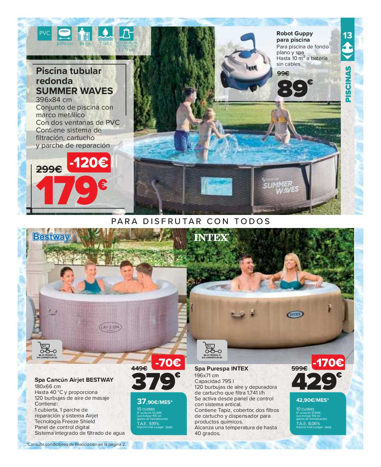 Catálogo piscinas y jardín Carrefour. Página 13