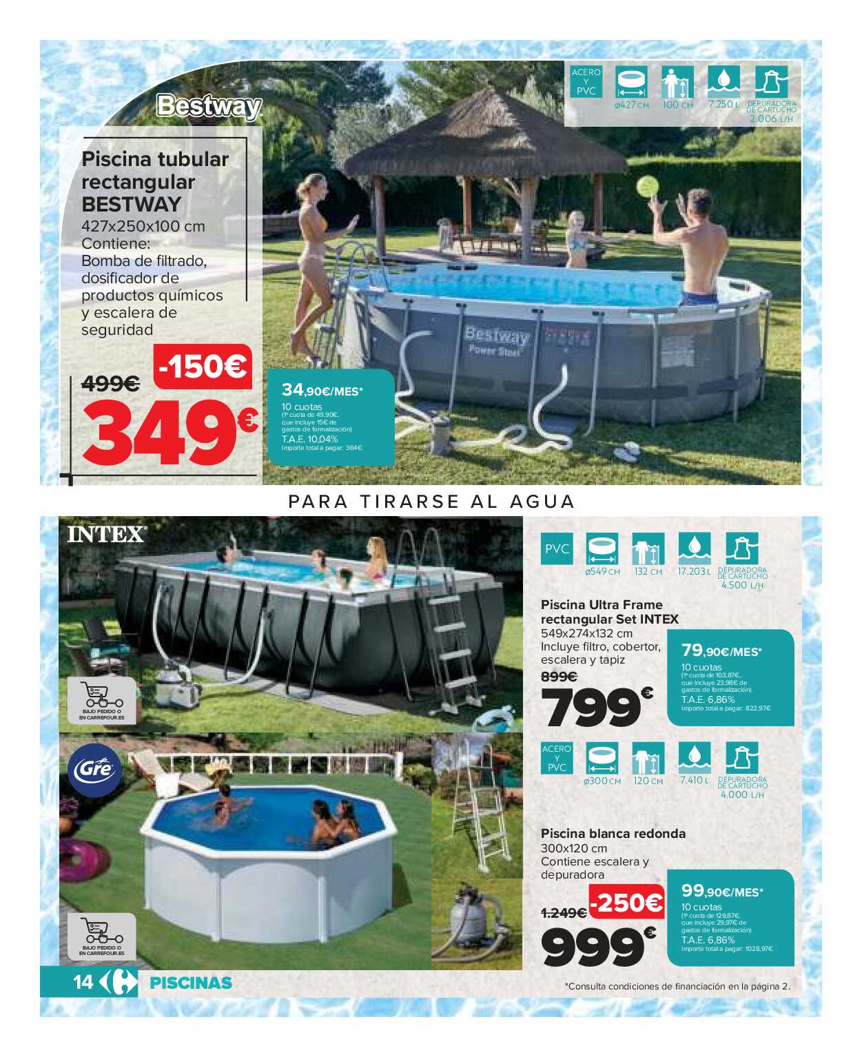 Catálogo piscinas y jardín Carrefour. Página 14