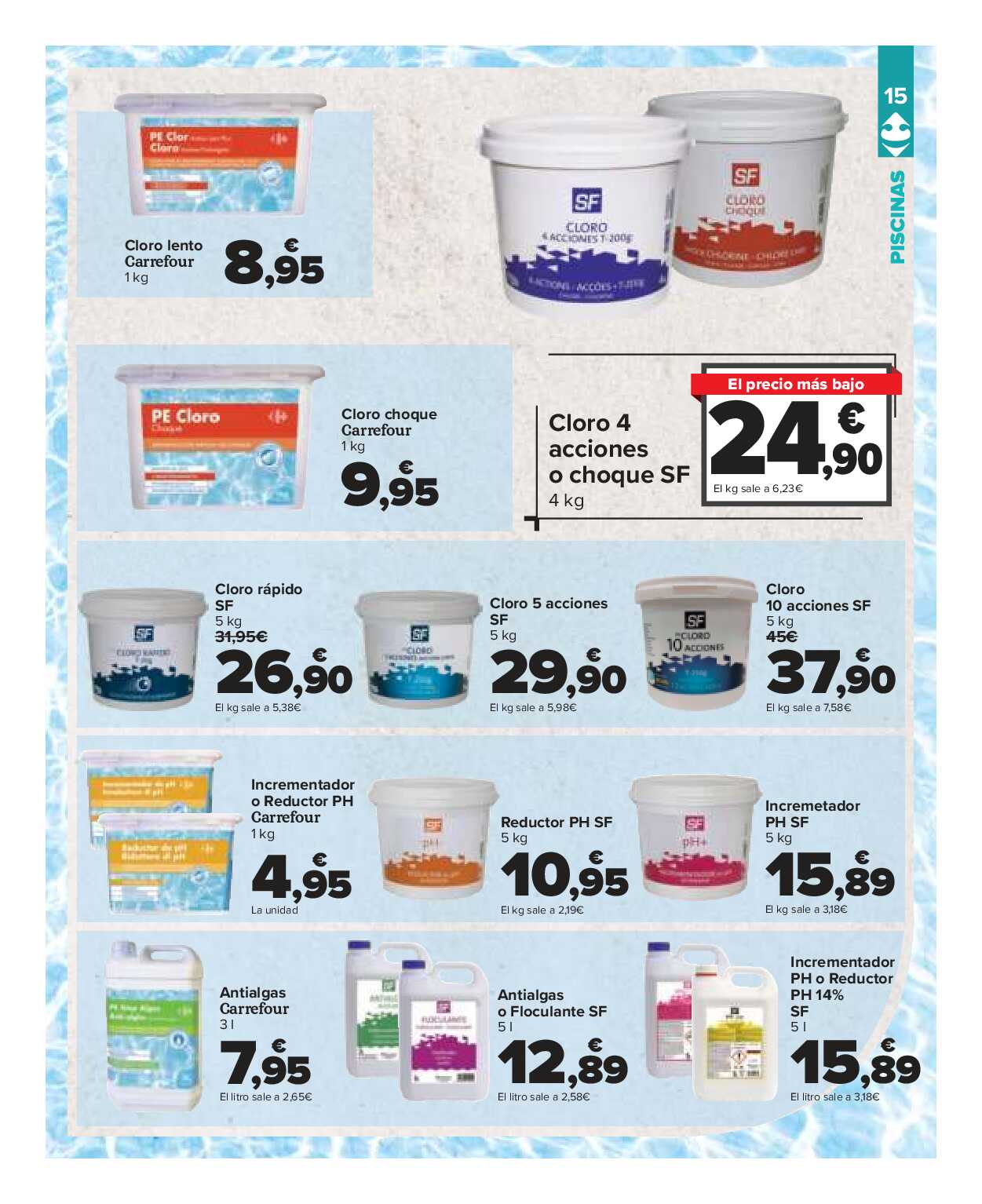 Catálogo piscinas y jardín Carrefour. Página 15