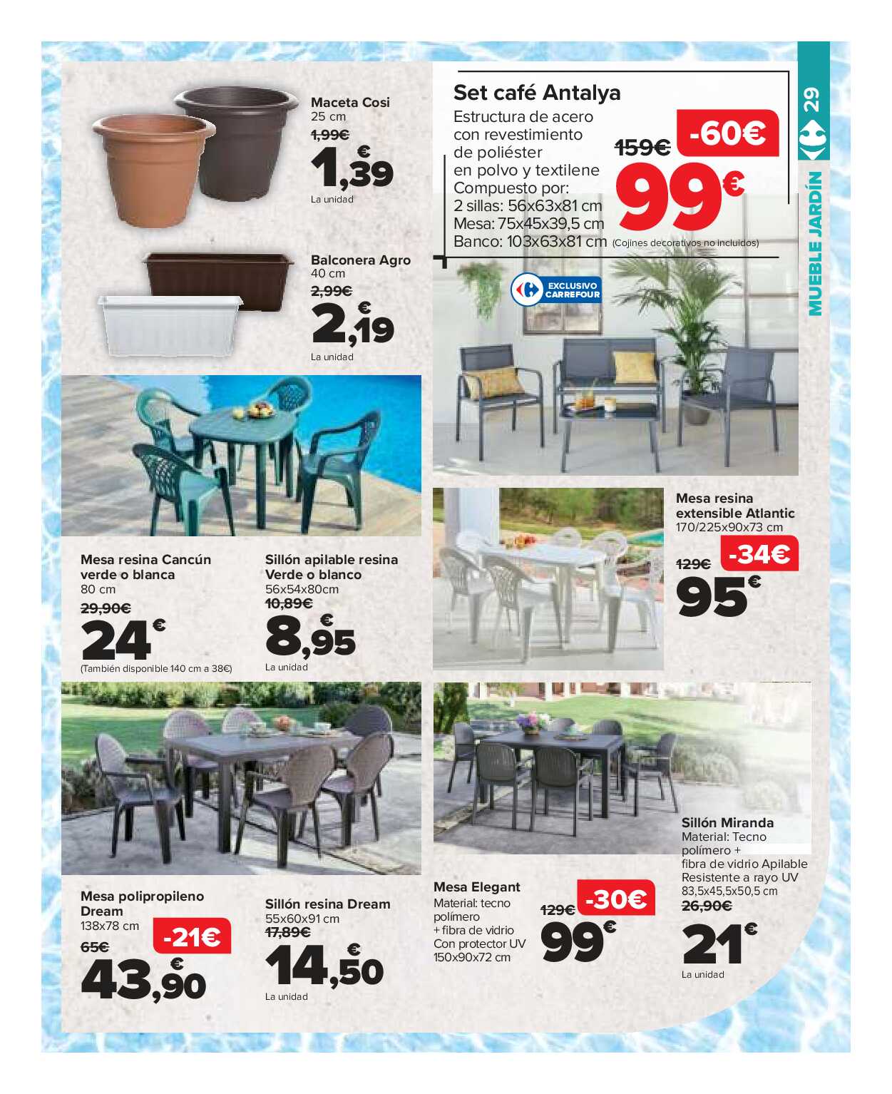 Catálogo piscinas y jardín Carrefour. Página 29