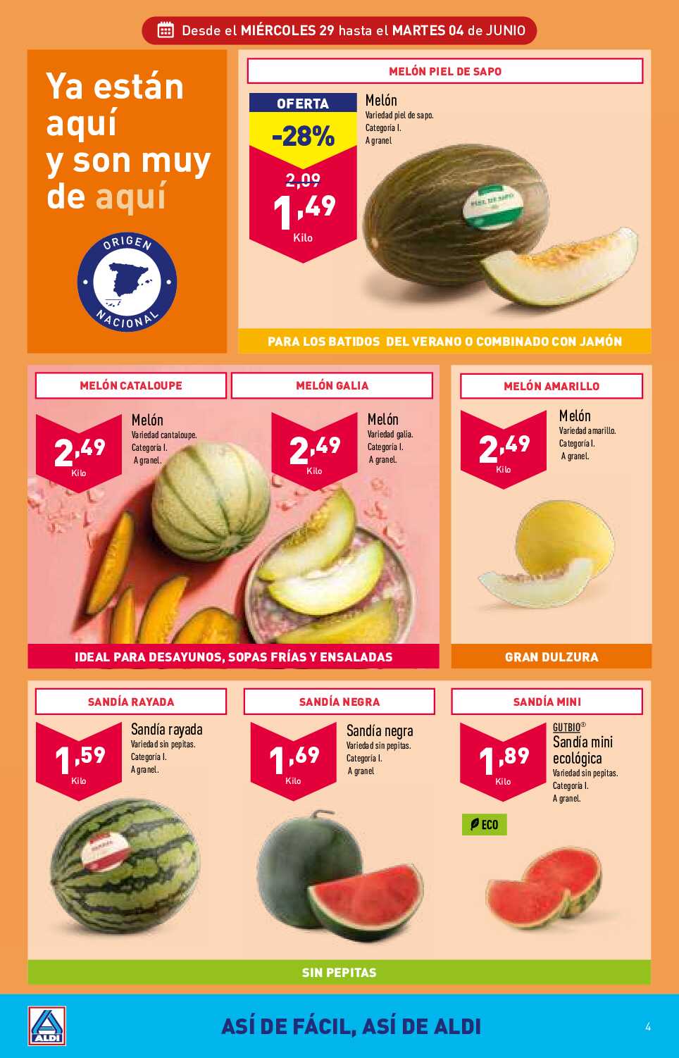Folleto semanal Aldi. Página 04