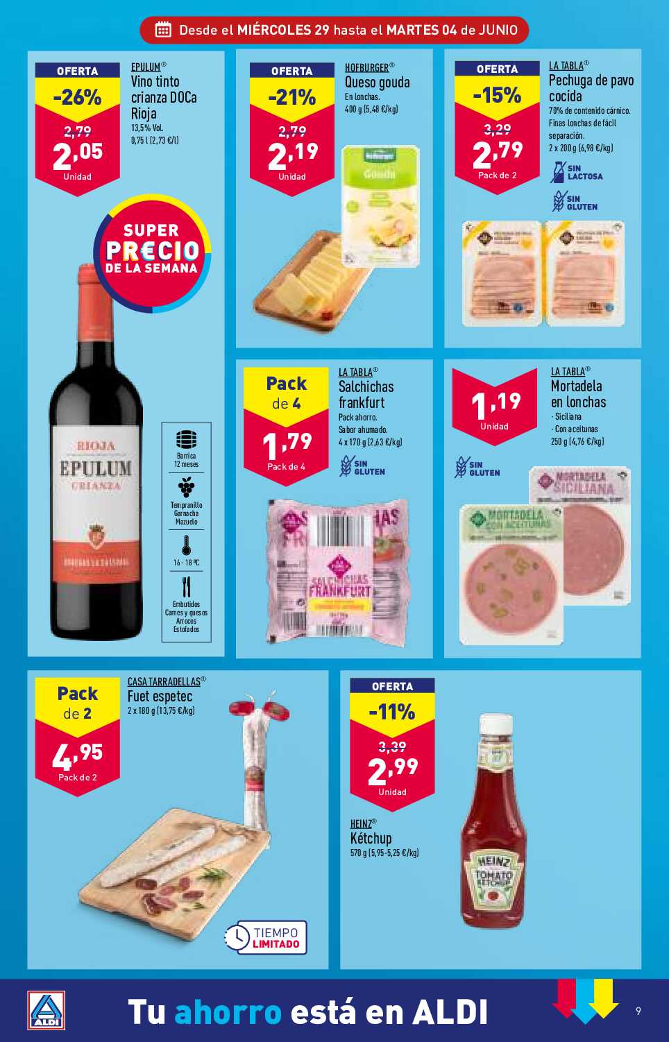 Folleto semanal Aldi. Página 09
