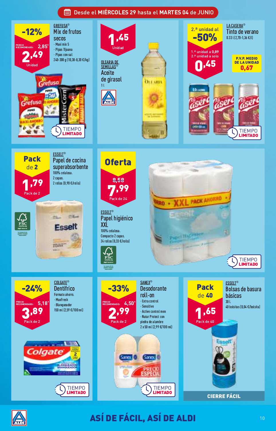 Folleto semanal Aldi. Página 10