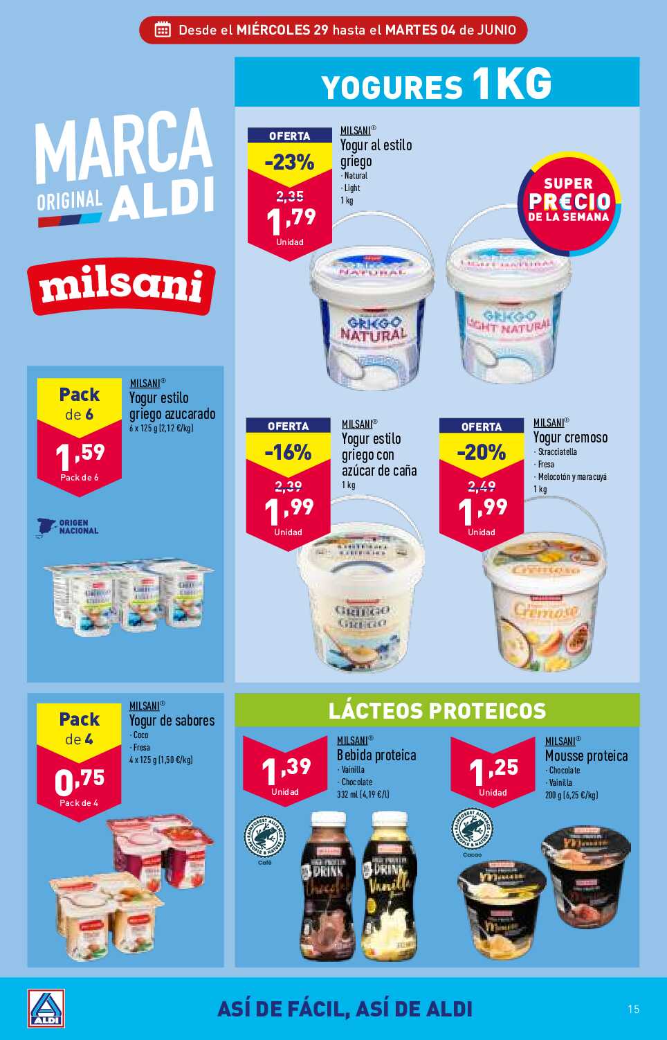 Folleto semanal Aldi. Página 15