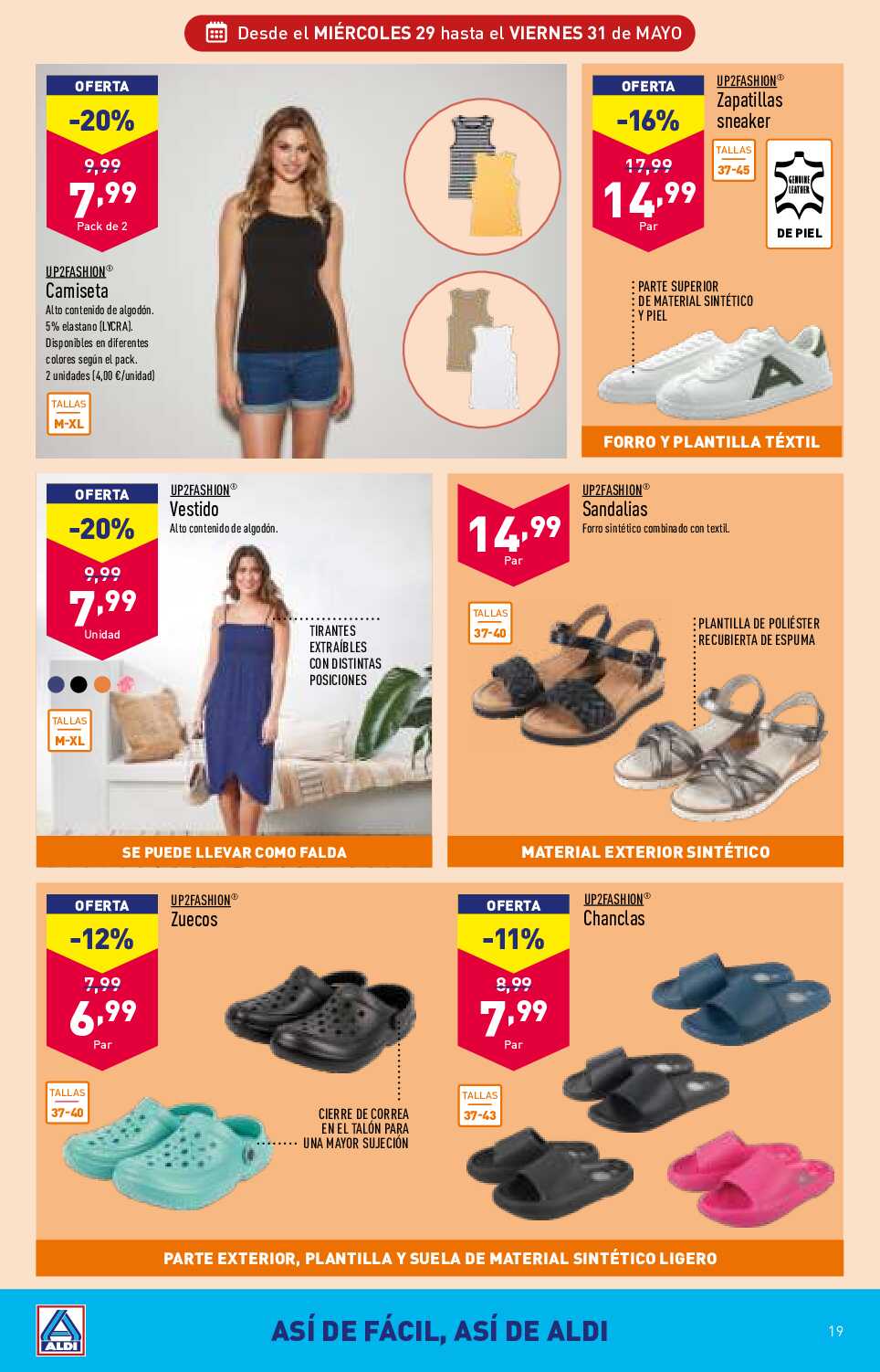 Folleto semanal Aldi. Página 19