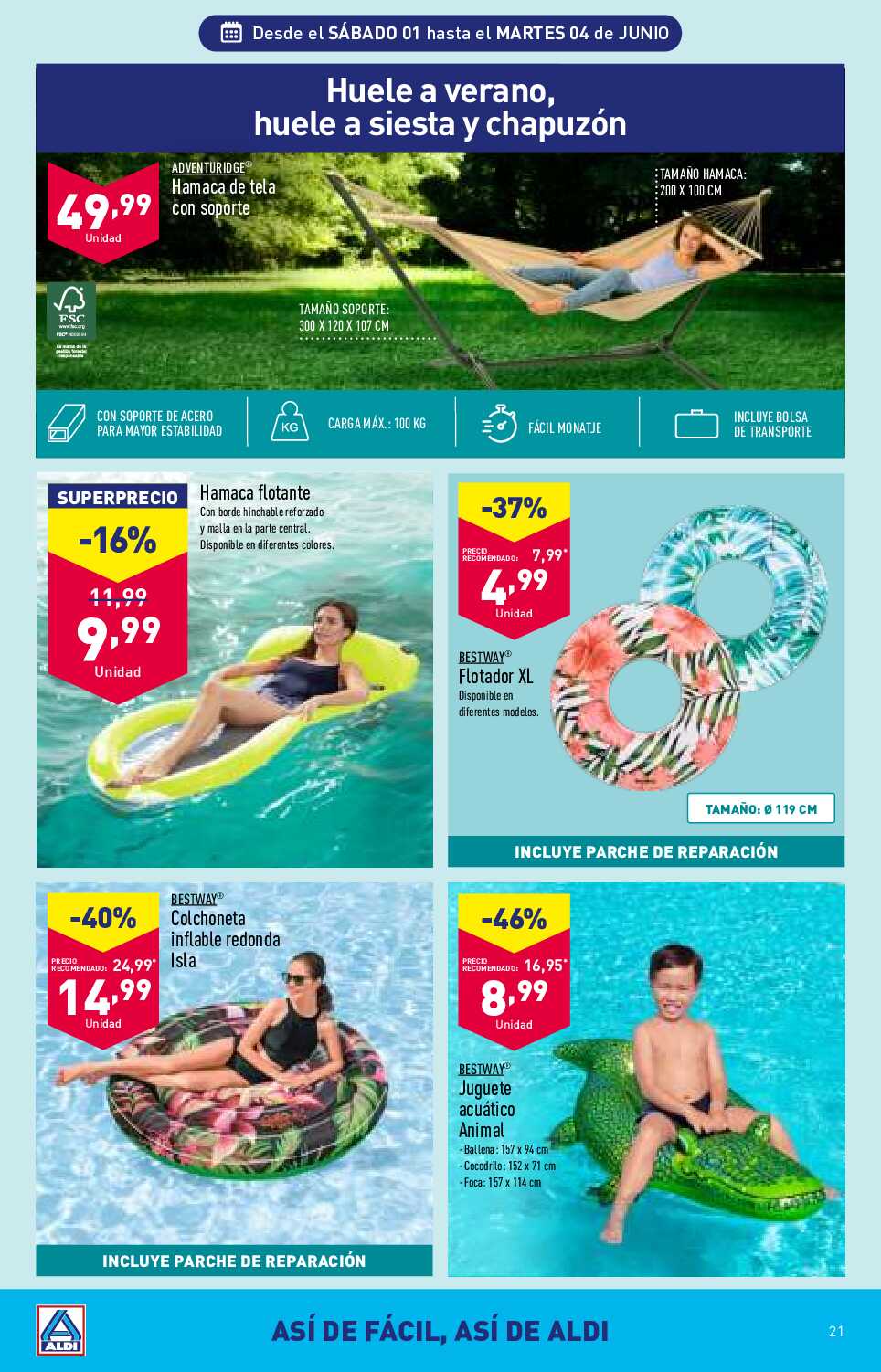 Folleto semanal Aldi. Página 21