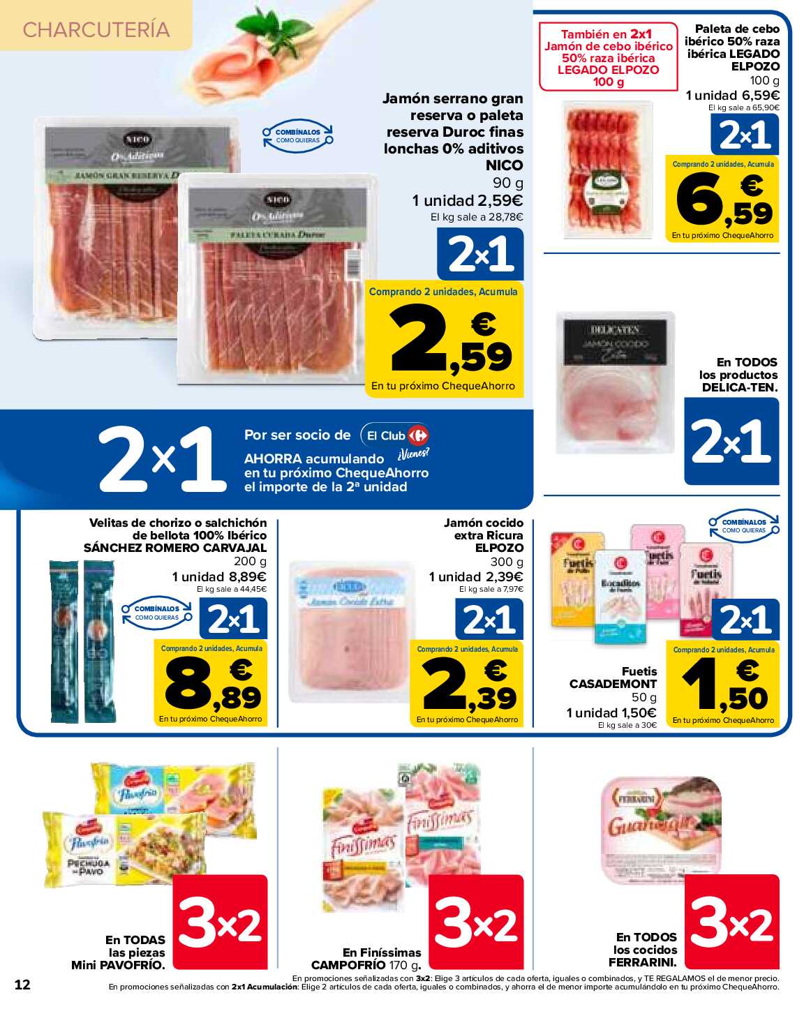 Folleto 3x2 Carrefour. Página 12