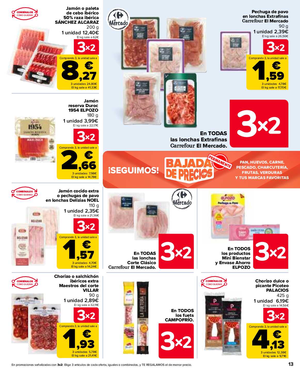 Folleto 3x2 Carrefour. Página 13