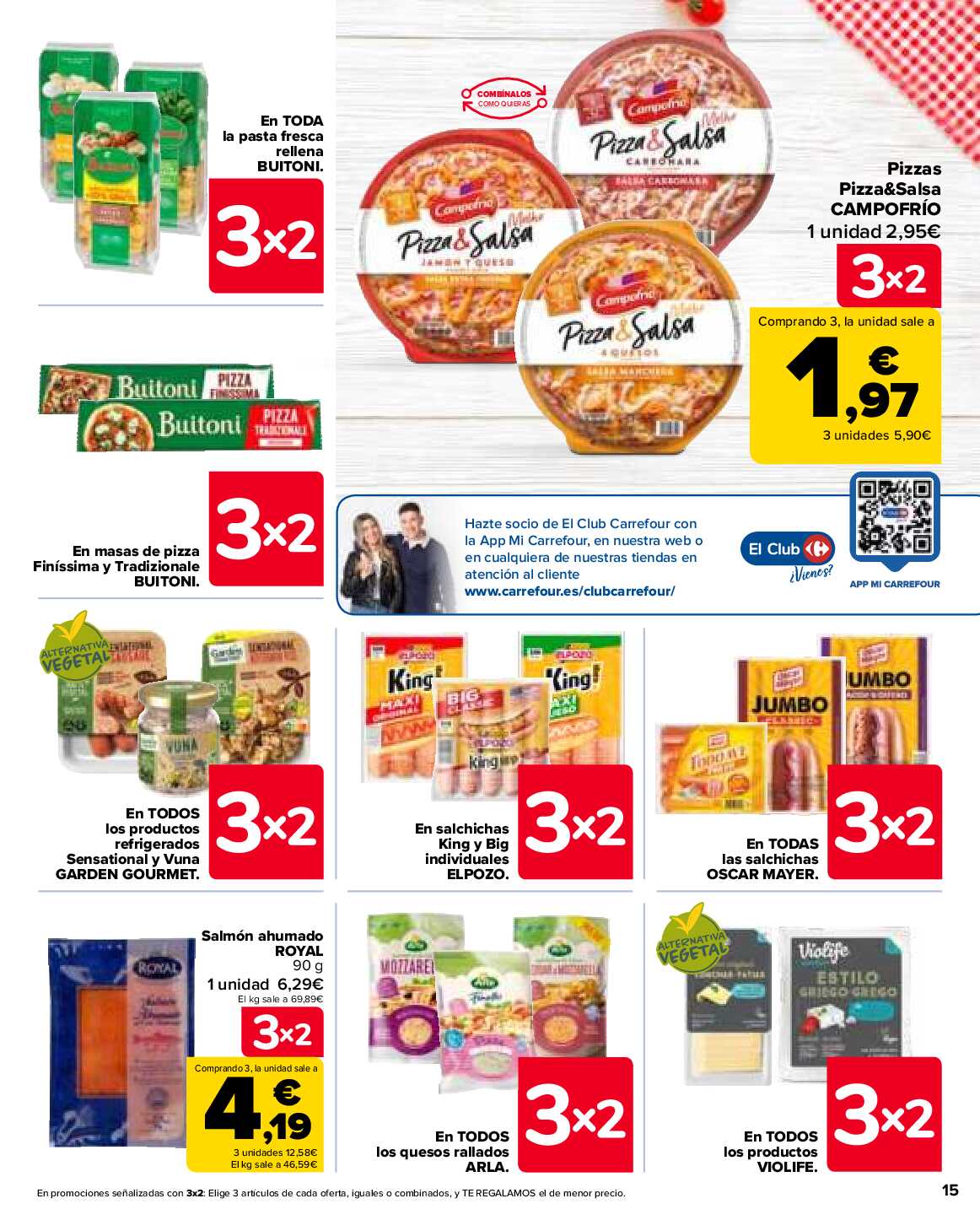 Folleto 3x2 Carrefour. Página 15