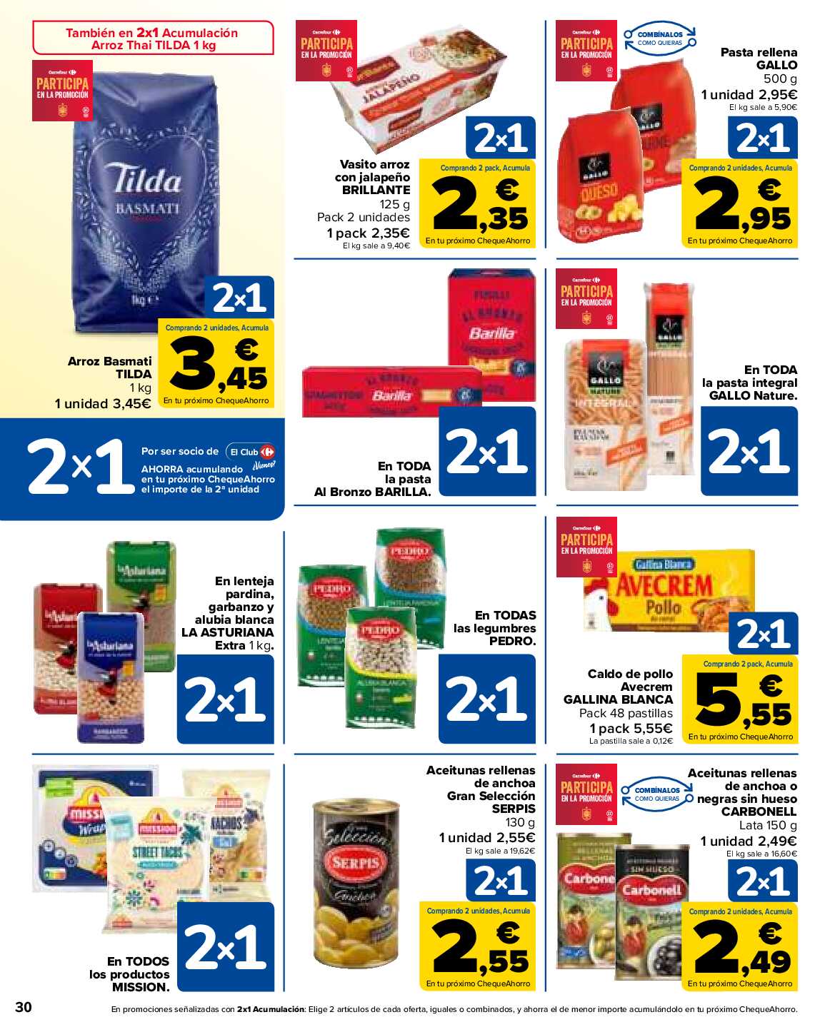Folleto 3x2 Carrefour. Página 30