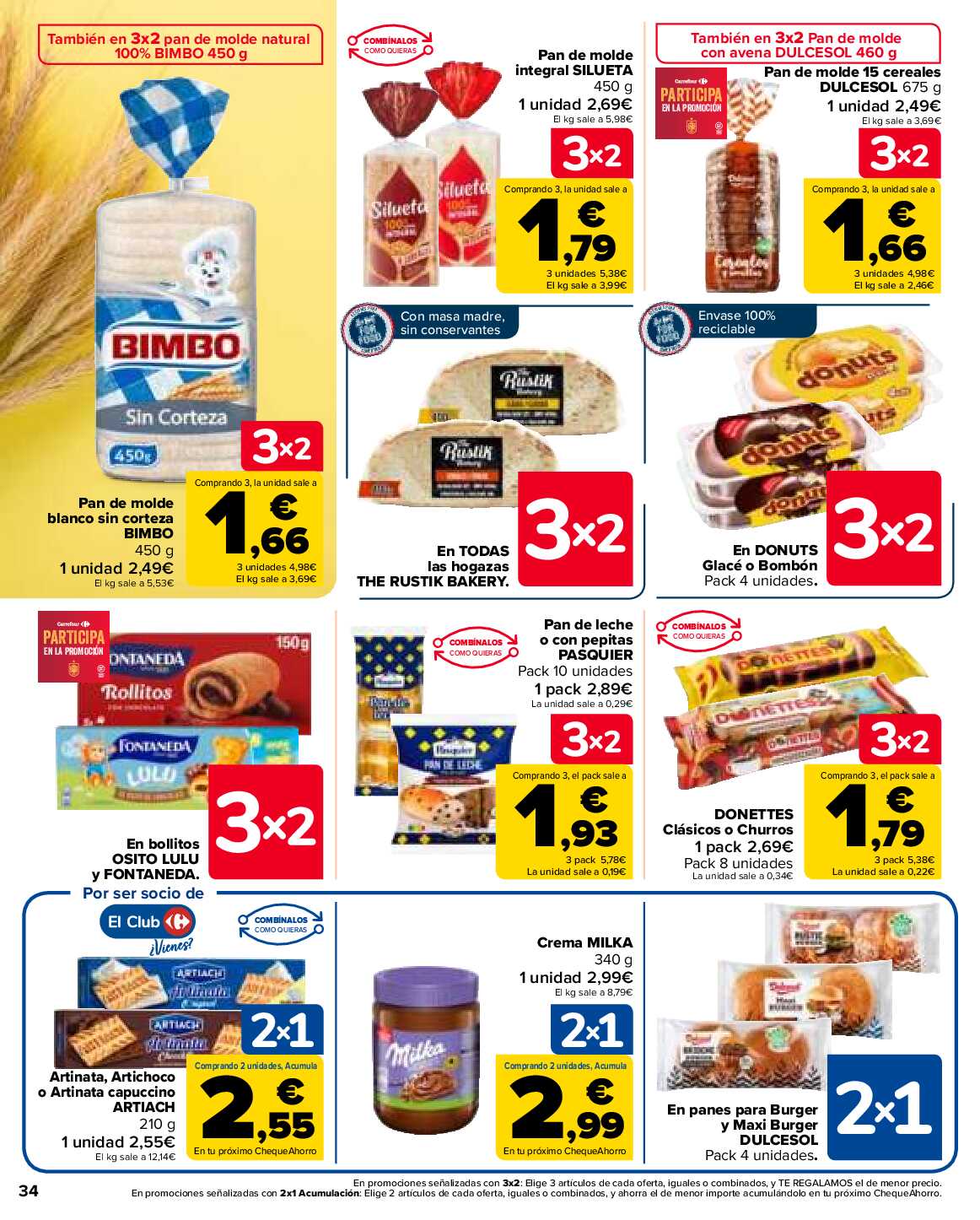 Folleto 3x2 Carrefour. Página 34