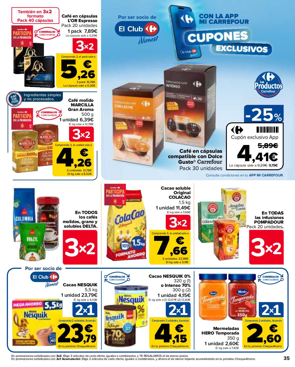 Folleto 3x2 Carrefour. Página 35