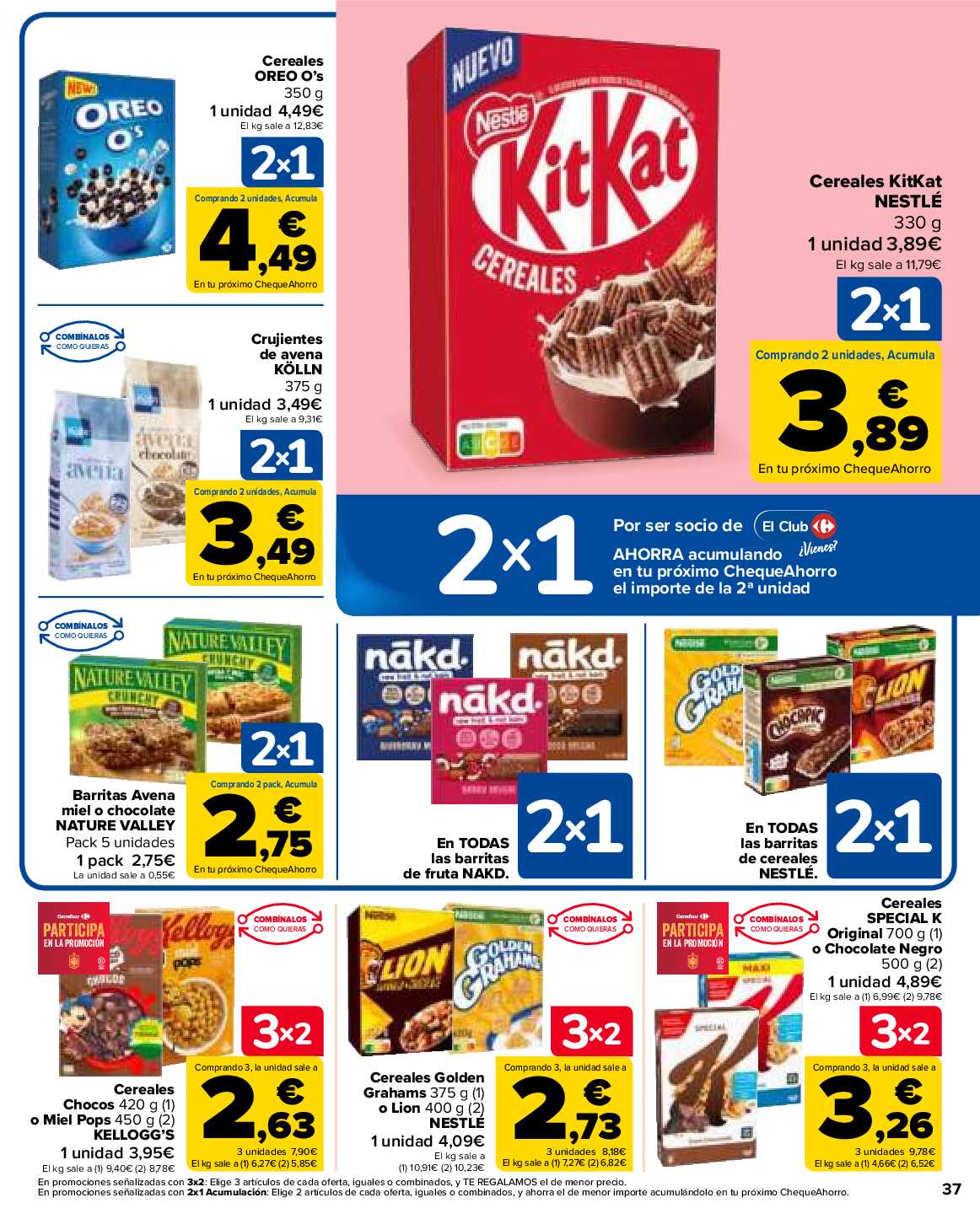 Folleto 3x2 Carrefour. Página 37