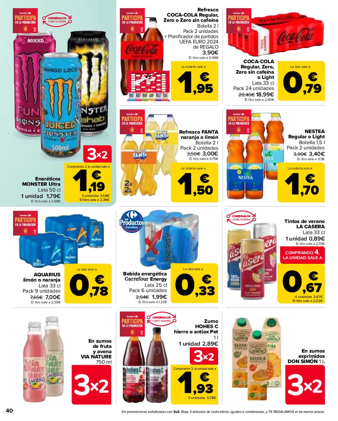 Folleto 3x2 Carrefour. Página 40