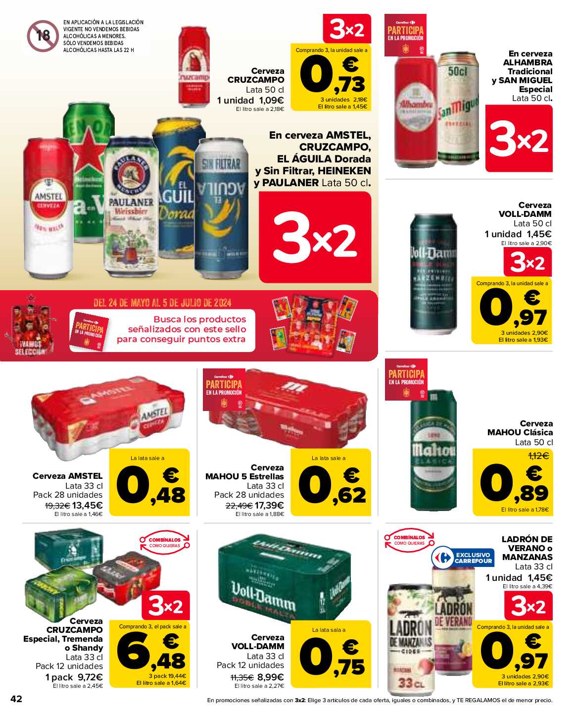 Folleto 3x2 Carrefour. Página 42