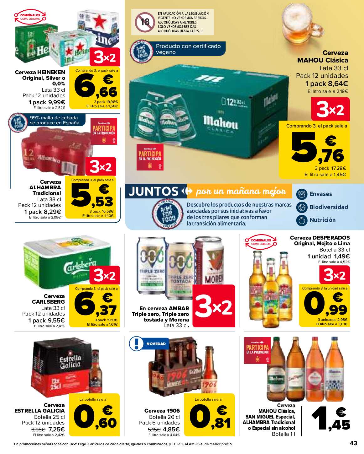 Folleto 3x2 Carrefour. Página 43