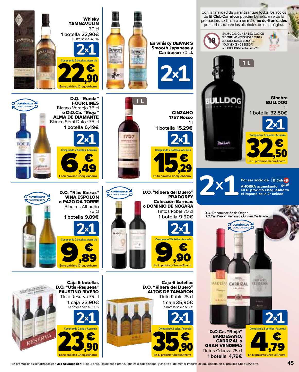 Folleto 3x2 Carrefour. Página 45