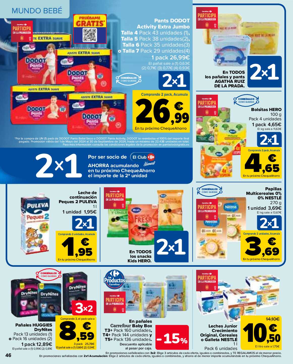Folleto 3x2 Carrefour. Página 46