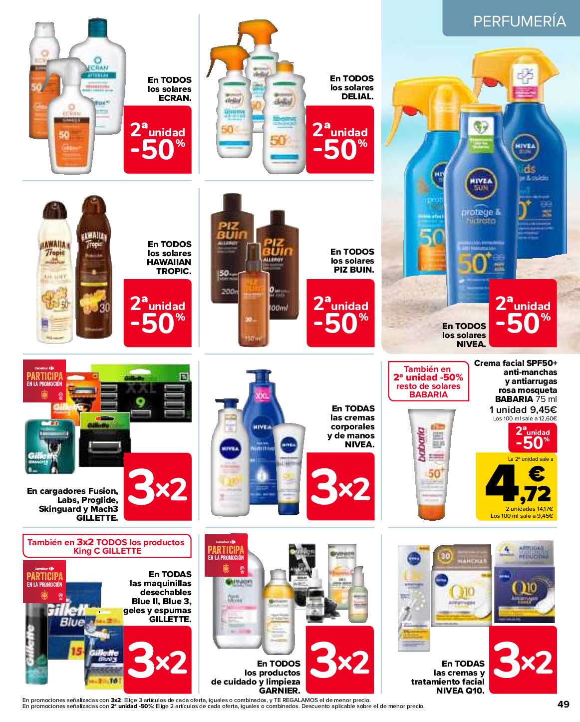 Folleto 3x2 Carrefour. Página 49