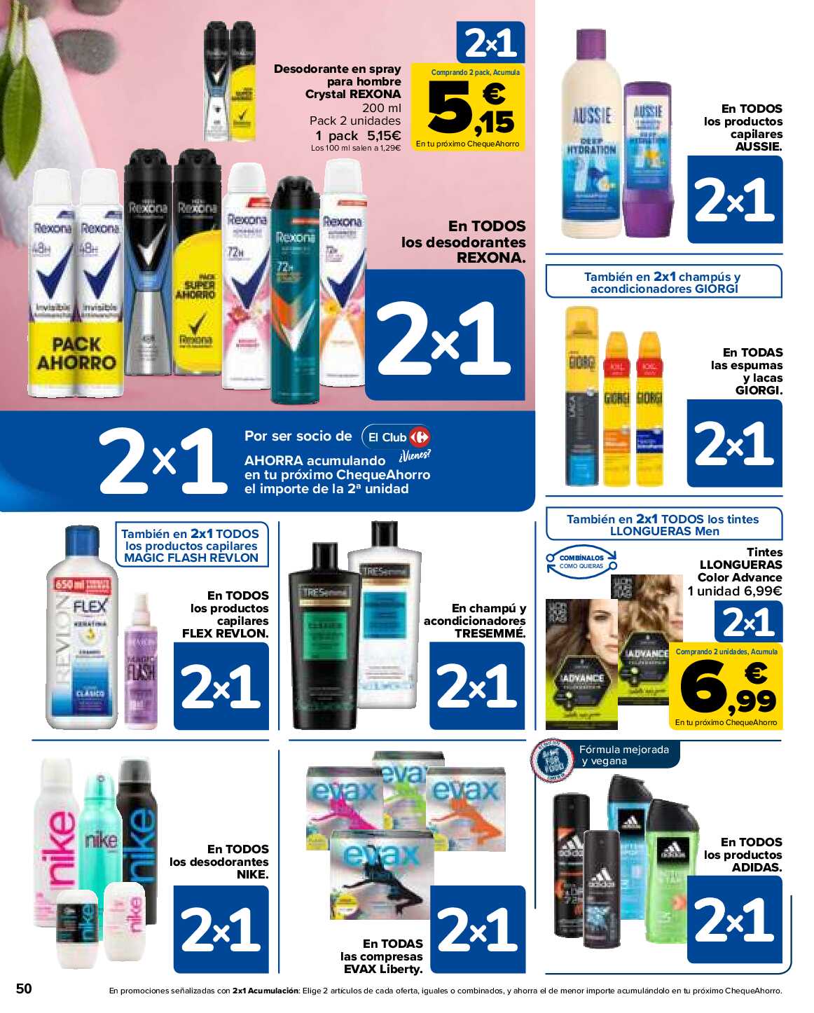 Folleto 3x2 Carrefour. Página 50