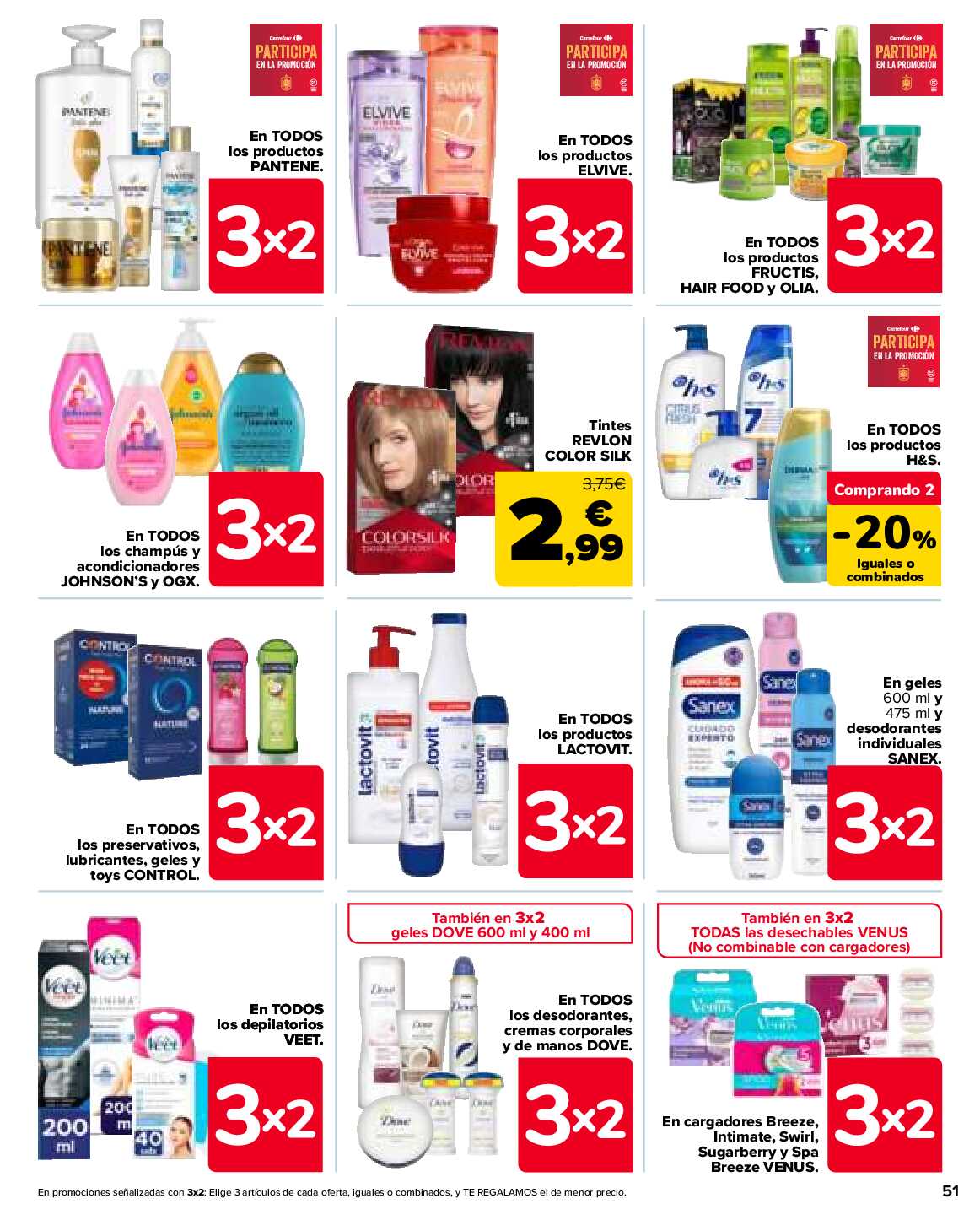 Folleto 3x2 Carrefour. Página 51