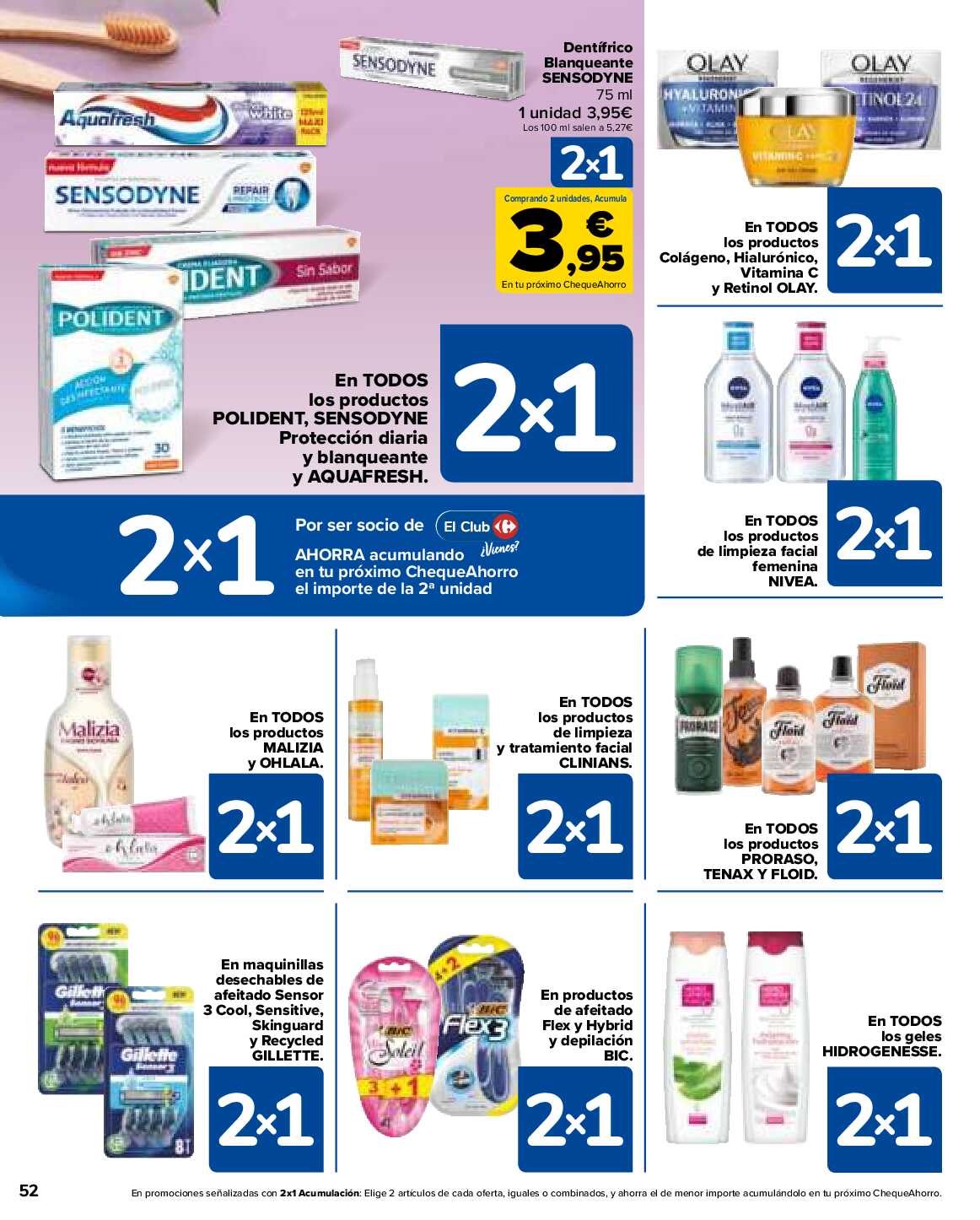 Folleto 3x2 Carrefour. Página 52