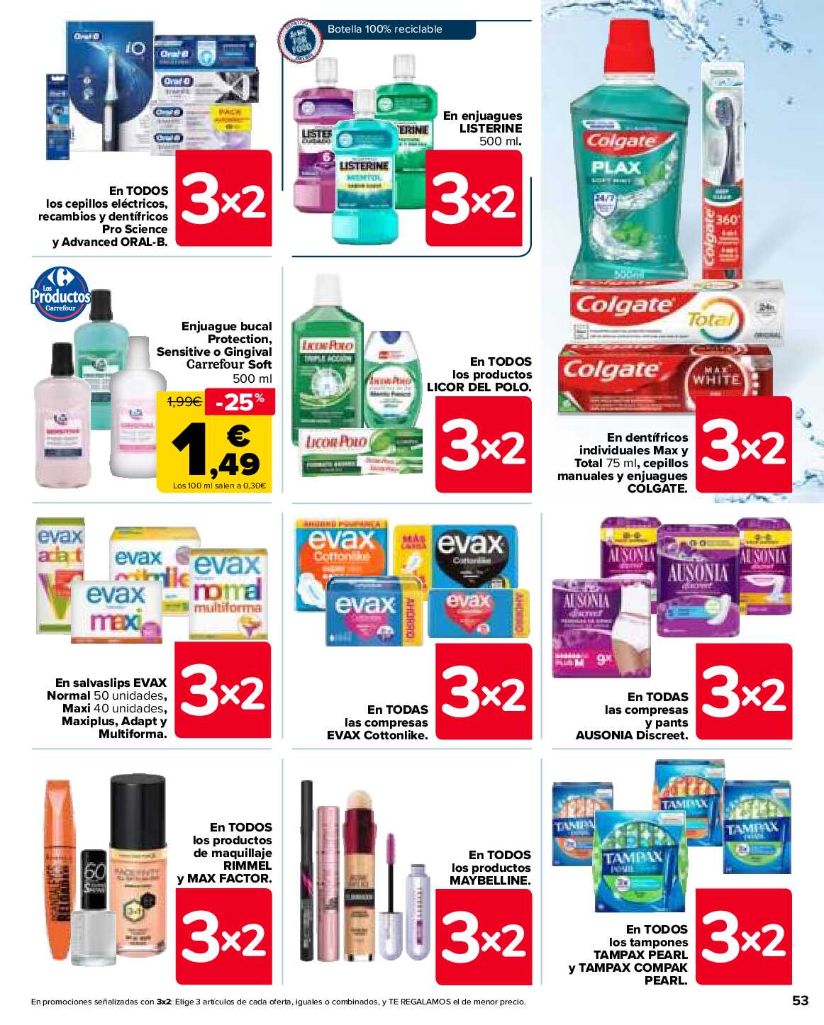 Folleto 3x2 Carrefour. Página 53
