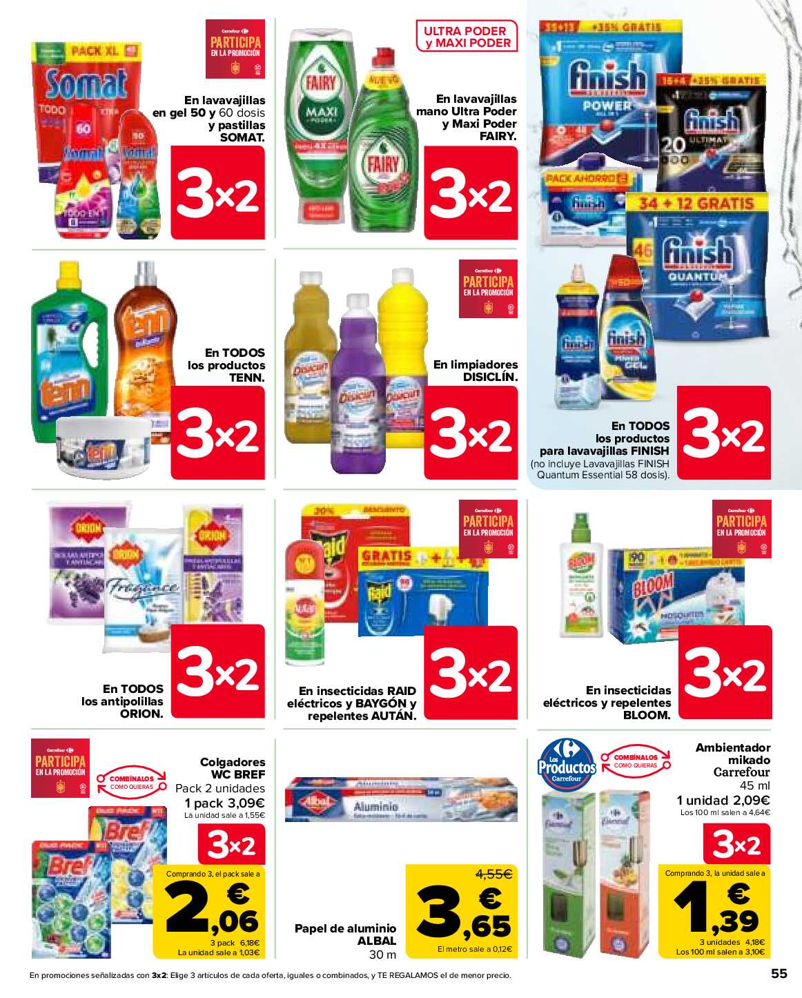Folleto 3x2 Carrefour. Página 55