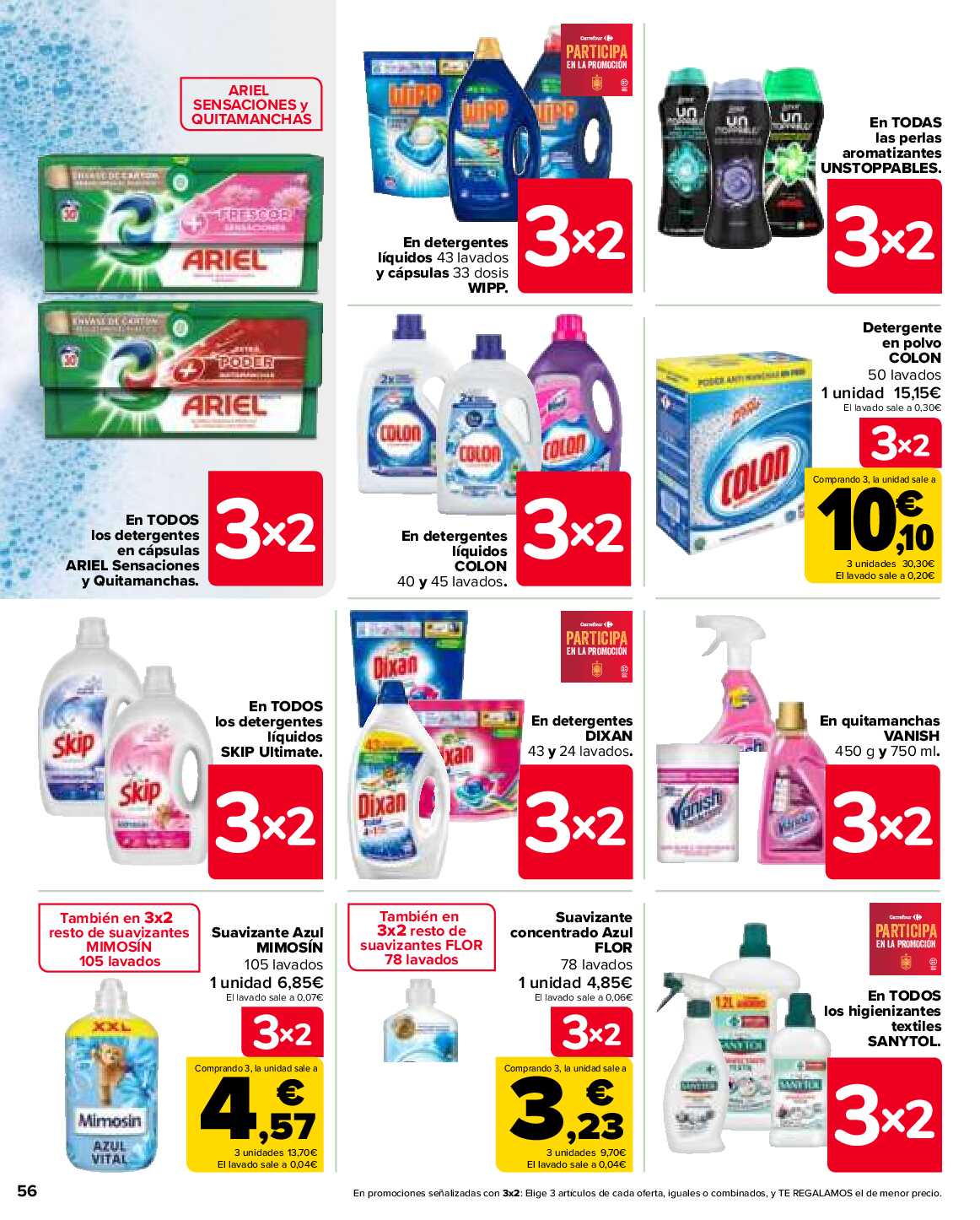 Folleto 3x2 Carrefour. Página 56
