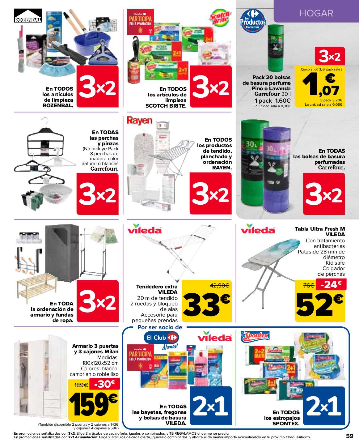 Folleto 3x2 Carrefour. Página 59
