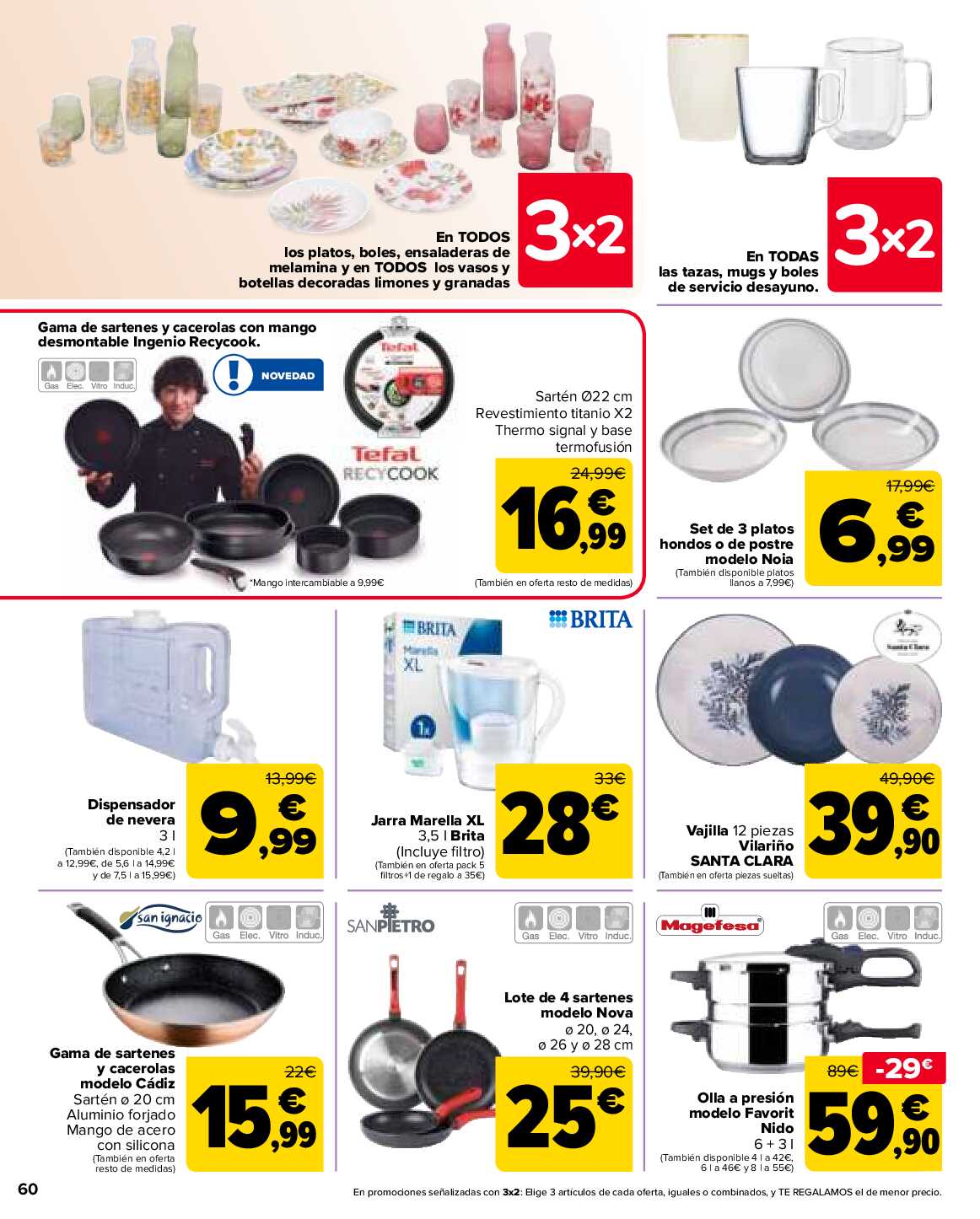 Folleto 3x2 Carrefour. Página 60