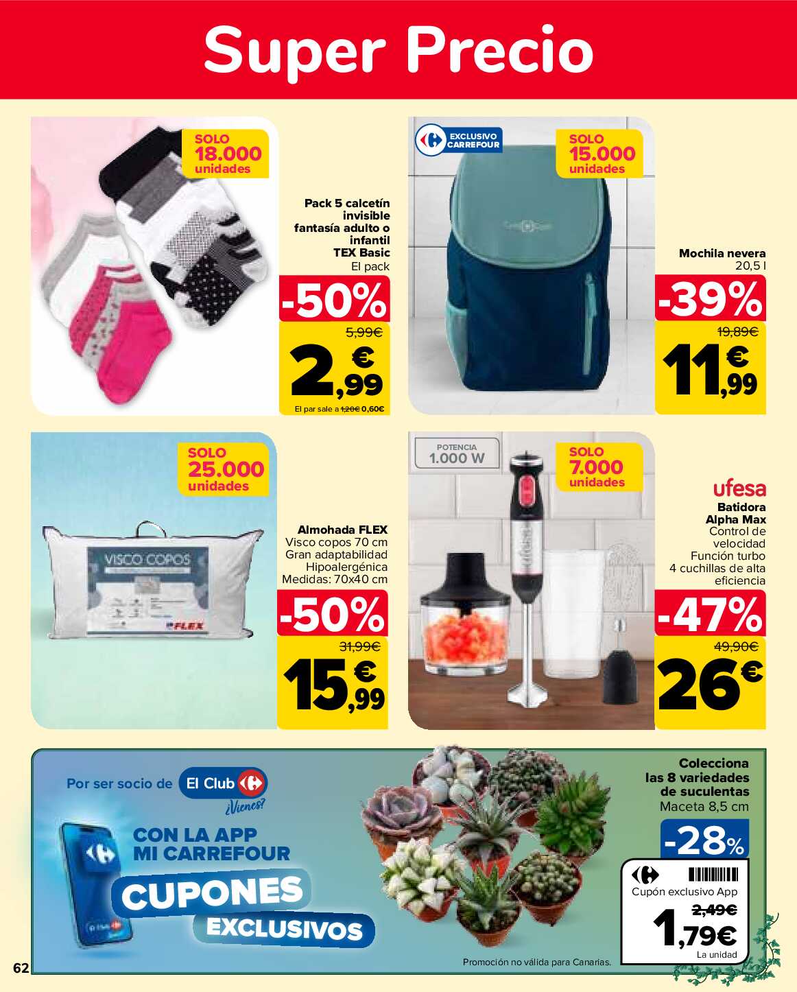 Folleto 3x2 Carrefour. Página 62
