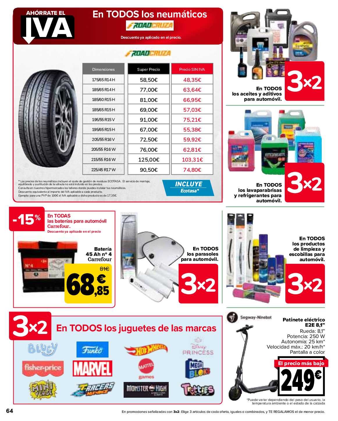 Folleto 3x2 Carrefour. Página 64